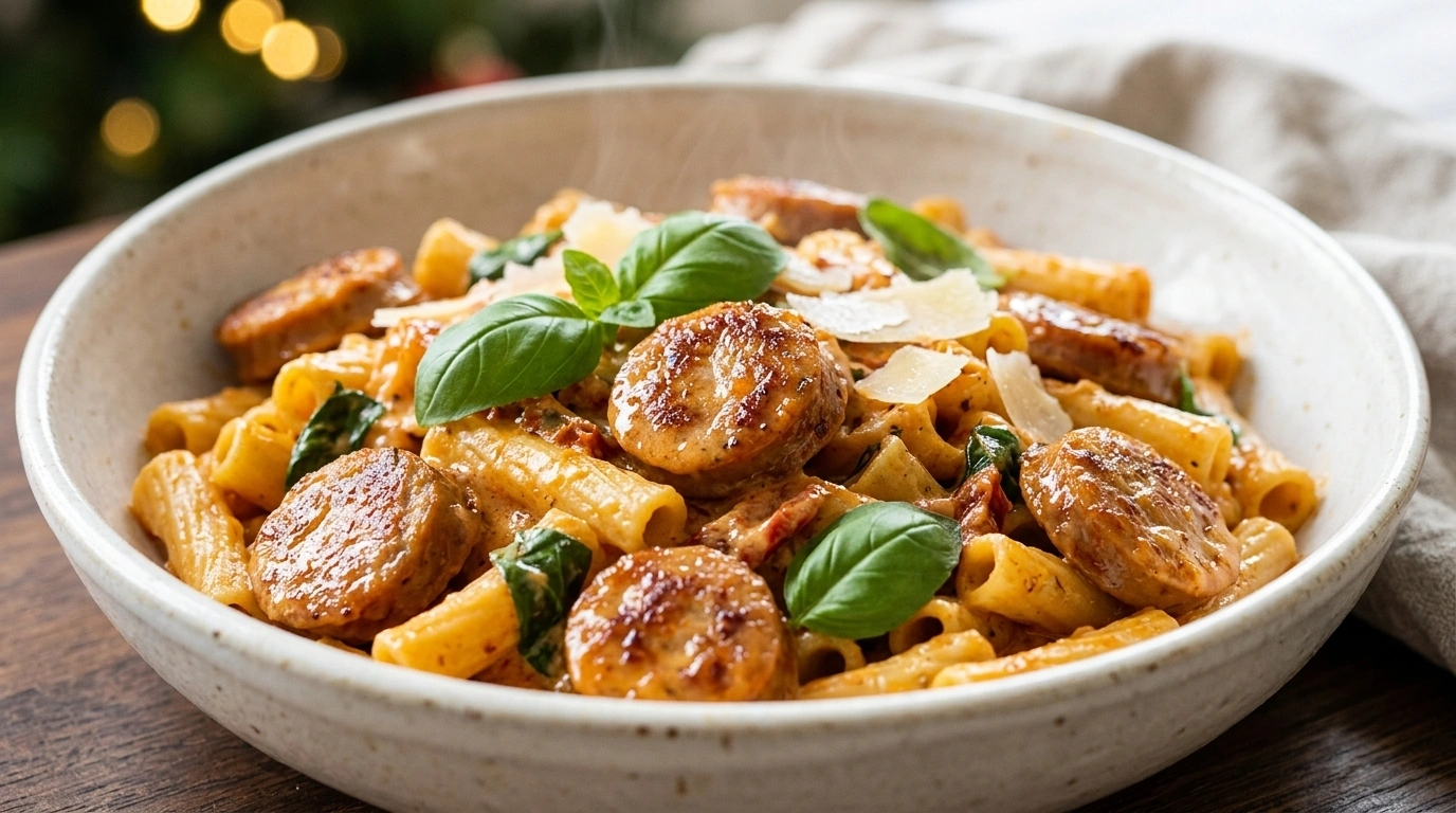Prinskorvsgryta med gräddsås och makaroner – Mild och barnvänlig - traditionellt Svensk Middag recept, perfekt till vardagsmiddag